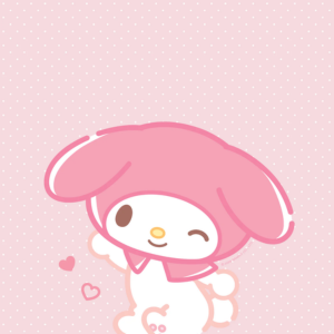 My Melody waving.