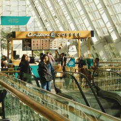 Caribou Coffee pop up shop